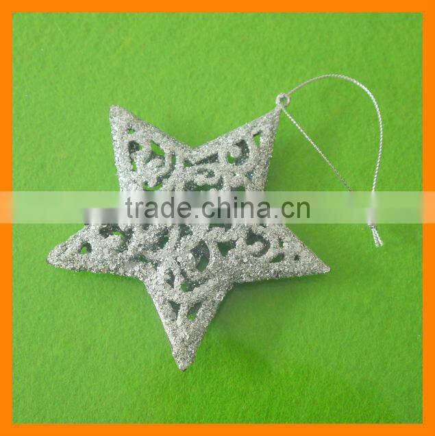 Plastic Gold Glitter Star For Christmas