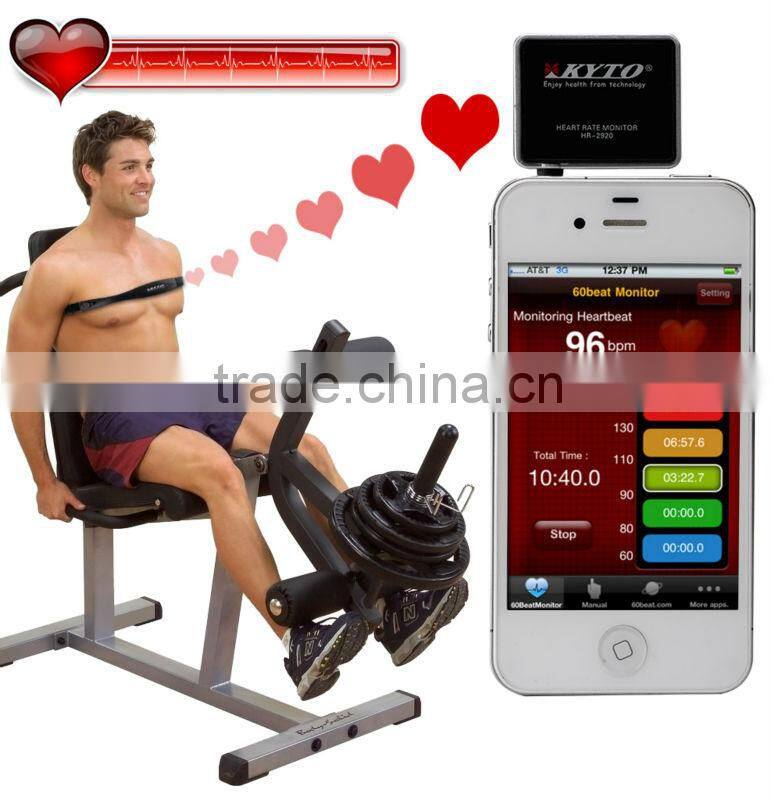 iPhone 4S 5 iPad Chest Strap Sport Calorie Free Apps Wireless Heart Rate Monitor