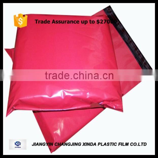 Colorful poly plastic mailing bag LDPE self adhesive good strength