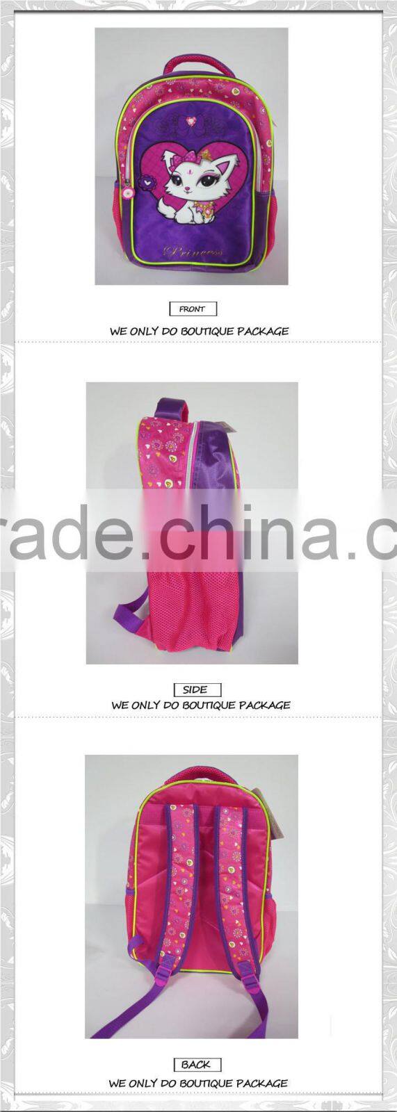 1 of 4 pcs sets cute cat backpack bag funny school bag for kids