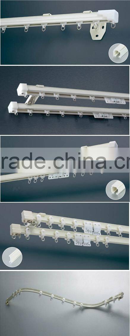 Aluminum Alloy Curtain Rails Double Curtain Rods With Double Curtain Rod Brackets