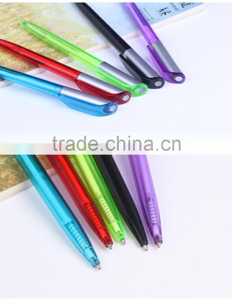 Cheap plastic disposable ballpoint pen for promotion with comfortable grip