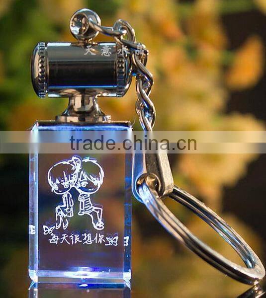 new design bulb shape crystal keychain
