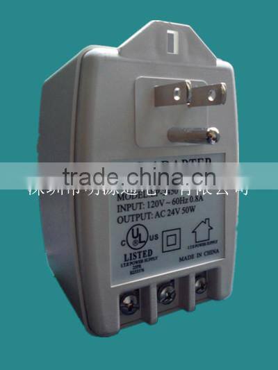 AC to AC 24V Screw Terminal Wall Transformer