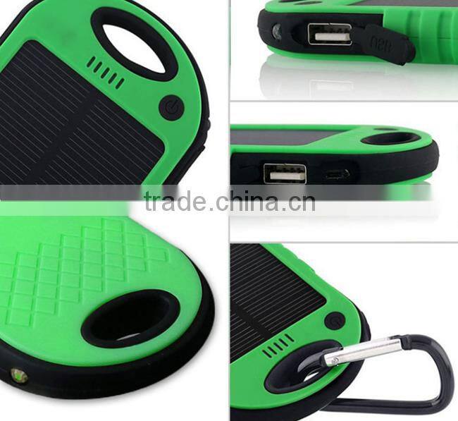 waterproof solar power bank 5000mah mobile power bank 5000mah for mobile phone