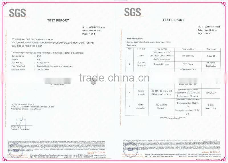 Embossed, Opaque Surface Treatment and Decorative Function Plywood Application PVC Film