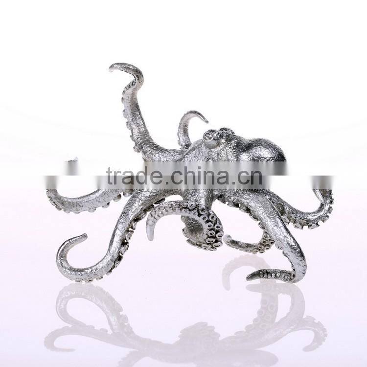 New arrival pewter octopus figurine