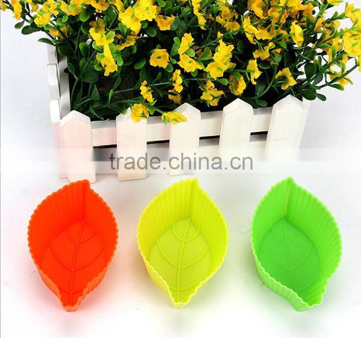 New Hot Leaf Shaped Food Grade fondant mold 3d silicon mould