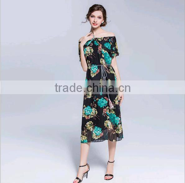 Silk New 2016 Autumn summer Women Dress short Sleeve Casual Dresses