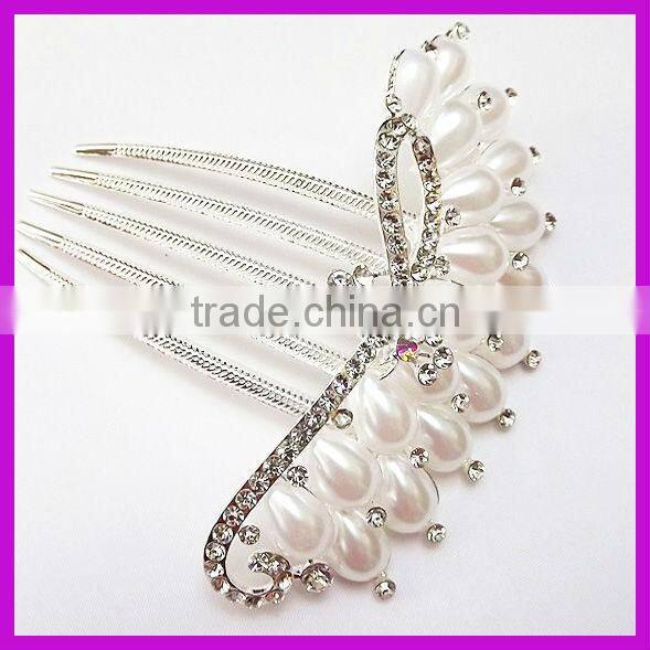 Fashion accessory rhinestone crystal hair comb for young beauty women manufacturers BY 1865
