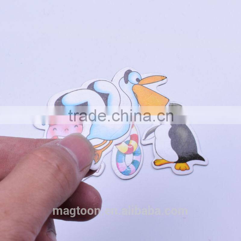 2016 custom made lovely carton animal design flat paper fridge magnets for children