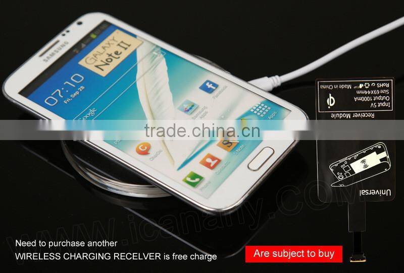 crystal qi wireless charger for mobile phone
