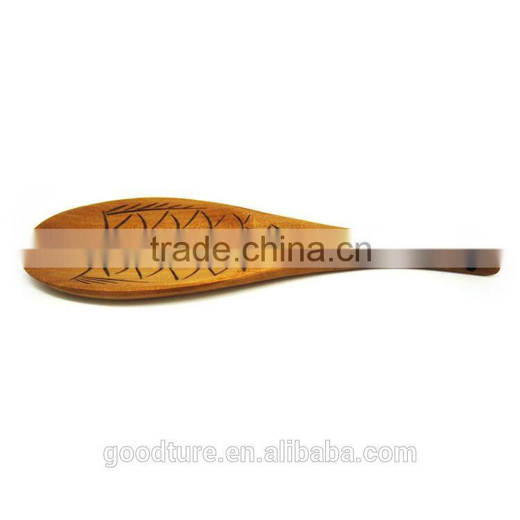 Solid Wood Fish Shape Rice Scoop Meal Serving Scoop Rice Ladle