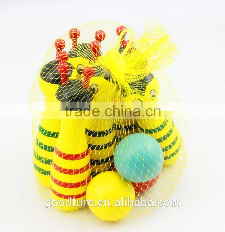 Wooden Bees Bowling Sporting Game