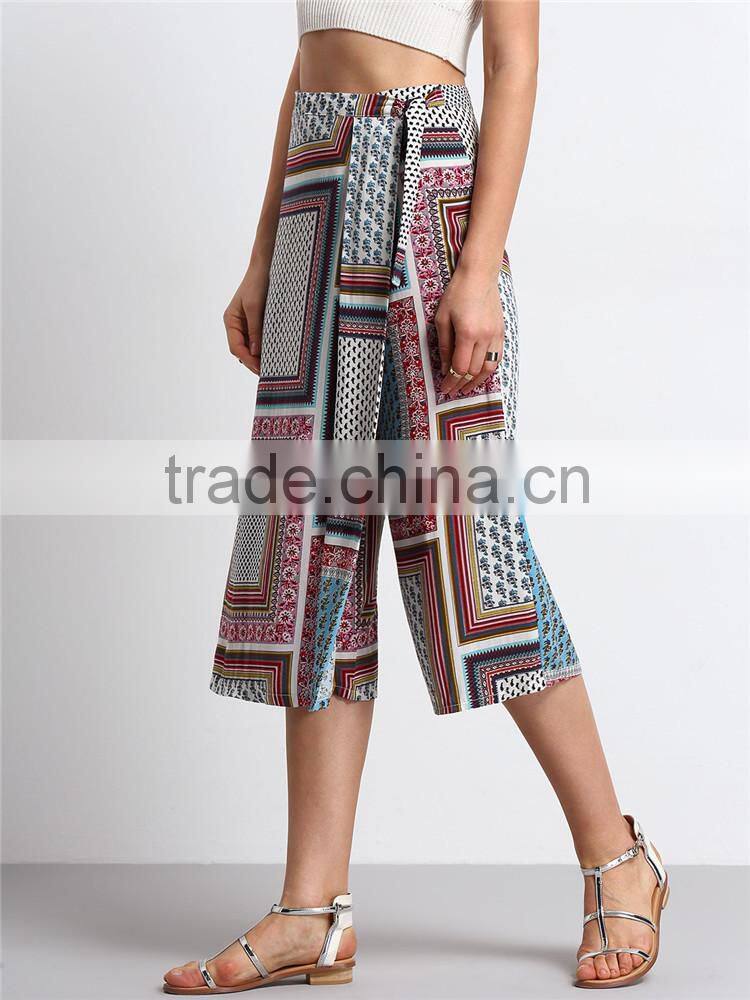 2016 latest wide leg sleeve midi length women palazzo pants