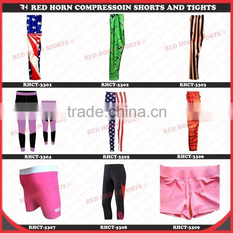 Custom Running Tights, Yoga Gym Leggings, Flat-lock Seams for Minimized Chafing