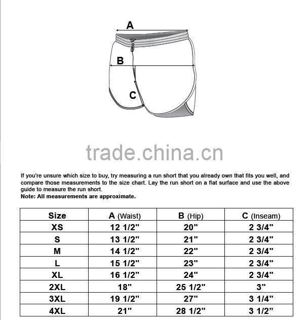 Fashion design school custom ladies sport running shorts
