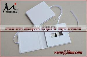 2015 Wedding Fabric Linen USB Case Cover Folio Box Leather