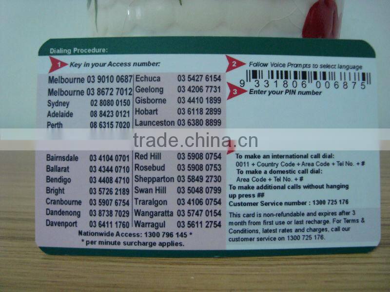 recharge calling card