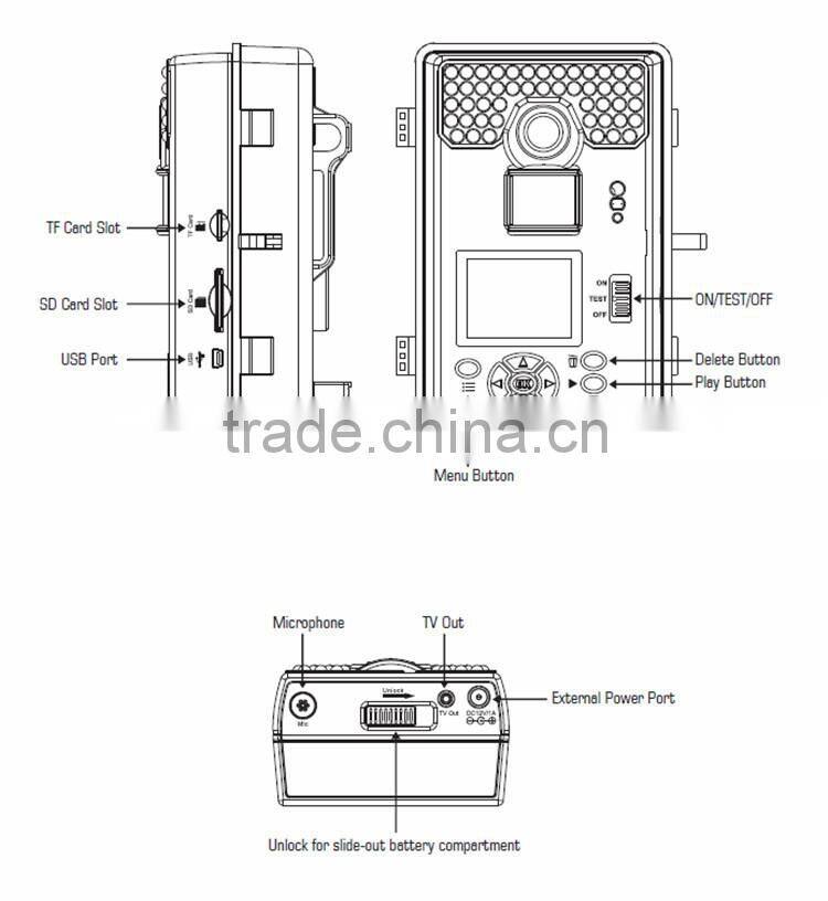 1000fts Full HD 12MP WIFI Outdoor Hunting Trail Camera Trap