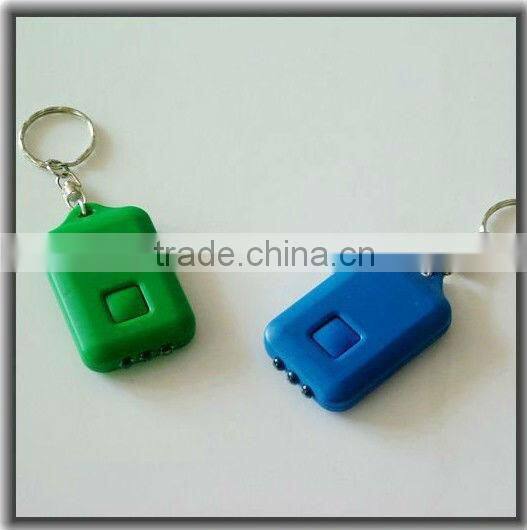 Good sales fashionable 3 led solar light keychain