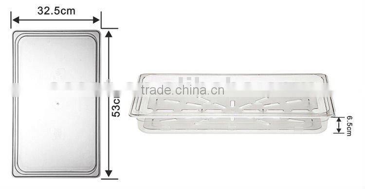 NSF GN 1/1 Food pan with plastic
