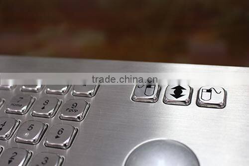 Vandal Proof metall keyboard with Trackball and Integrated EPP