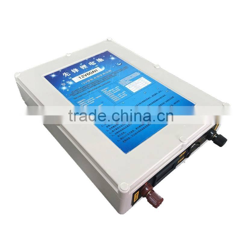 Deep Cycle 12V 60AH Lithium Battery Recharge lipo Li ion Storage Auto Electric E-bike Battery Pack Large Capacity