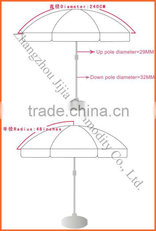 XJNBA-48UV brand promotional outdoor event umbrella
