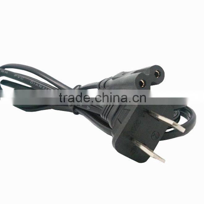 Copper wire conductor Janpan 2 pin ac power cord plug