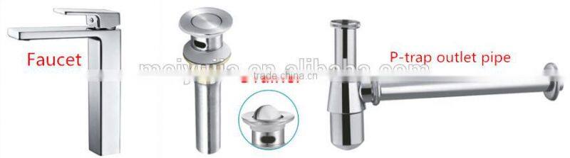 Copper golden color sanitary ware ceramic art basin for bathroom