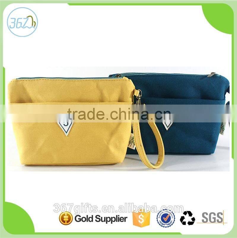 Fashion Design Makeup Plain Cotton Canvas Cosmetic Bag for Promotion