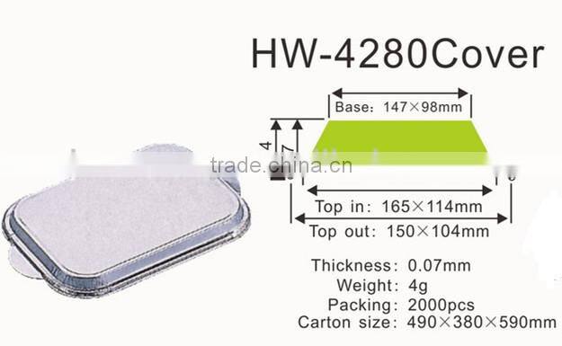 No2 Foil Laminated Board Lid for foil container,die cut foil lid