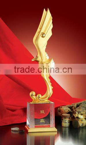 Factory Custom Plated Gold Metal Of Horse Trophy