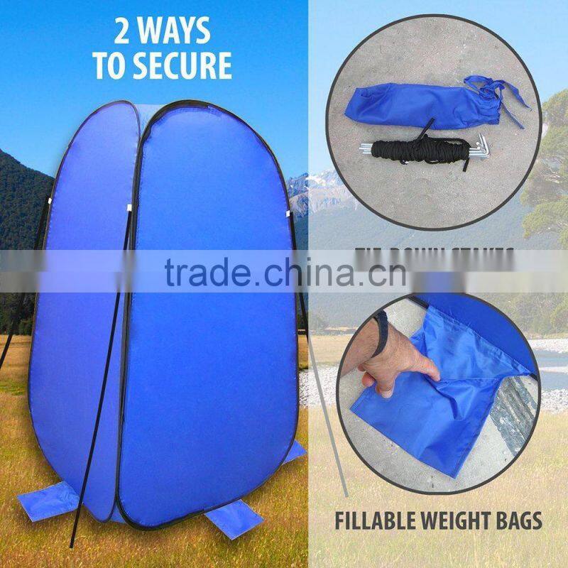 Green privacy shelter pop up change room dressing shower tent with bag