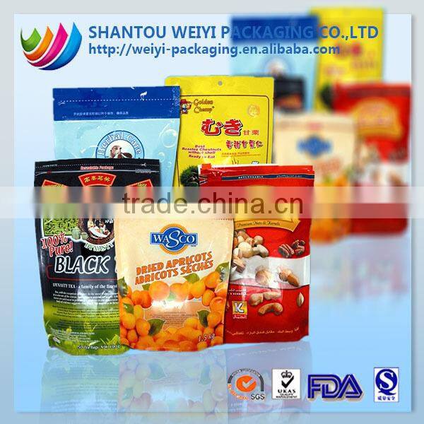 alibaba china supplier wholesale kraft stand up pouch with zipper