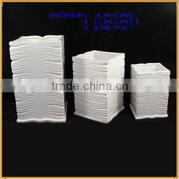 Newest design popular antique white ceramic flower vases