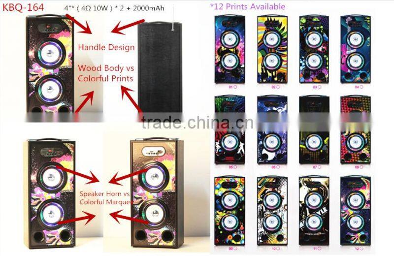 BBQ KBQ-164 20W 2000mAh 2016 Hot Selling USB Active Speaker