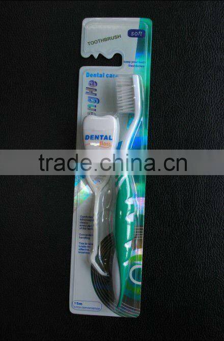 Tooth brush suit including dental floss with FDA