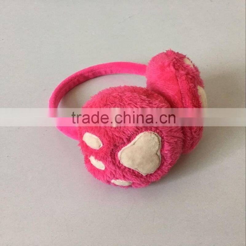 Super adorable winter warm plush earmuffs carton earmuff for child