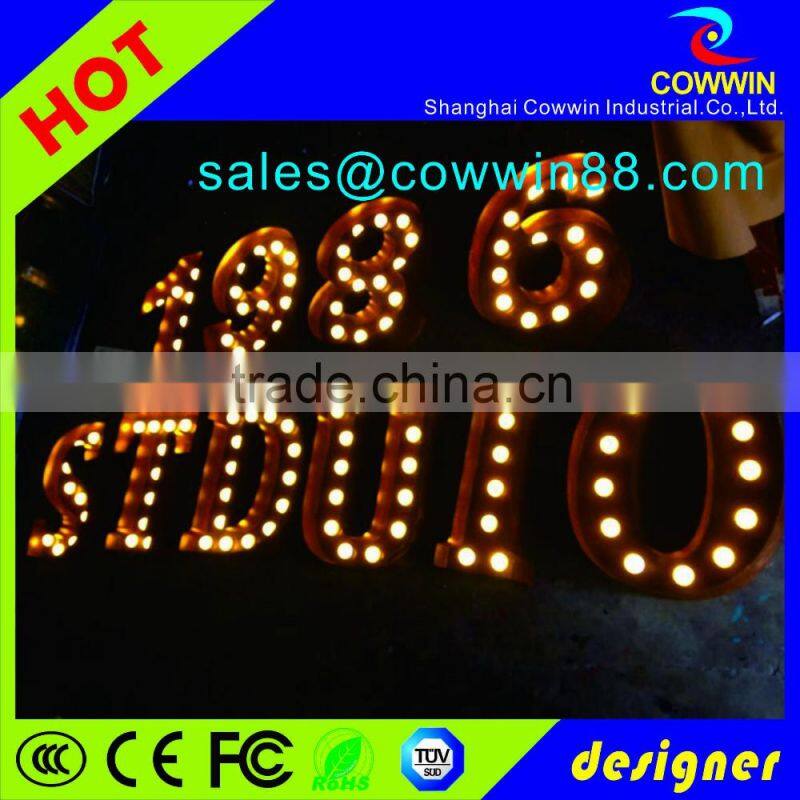 Outdoor LED Lighted Marquee Sign Metal Alphabet letter Good quality