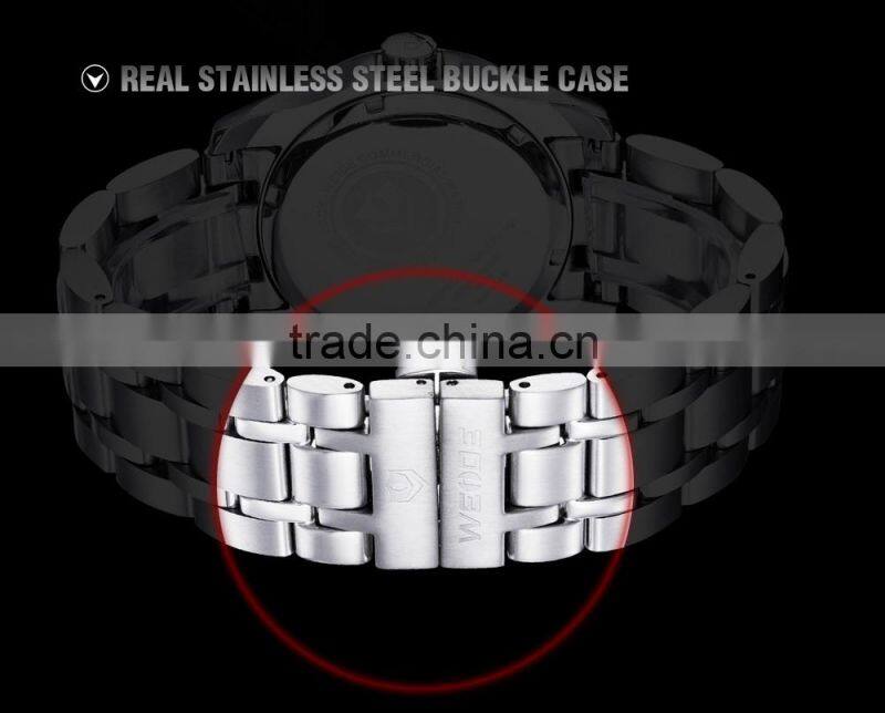 China WEIDE Brand High-end Full Steel Military Fashion Sports Quartz Men Watch 93011G