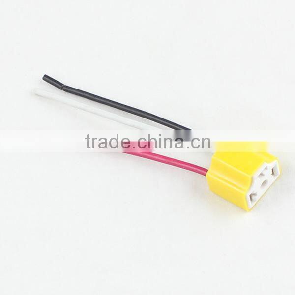 ceramic H4 led bulb holder BH-H4 Led headlight bulb Plug Adapter H4 Car Led Fog Light Bulb Socket harness cable