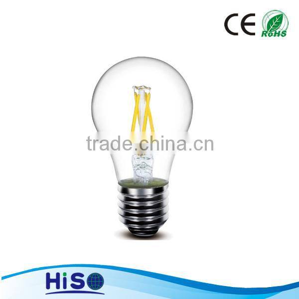 smart lighting of a60 4w e27 led filament bulb with high luminous