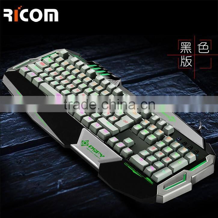 3 colors LED backlight computer keyboard USB wired professional laptop gaming keyboard--LK617--Shenzhen Ricom