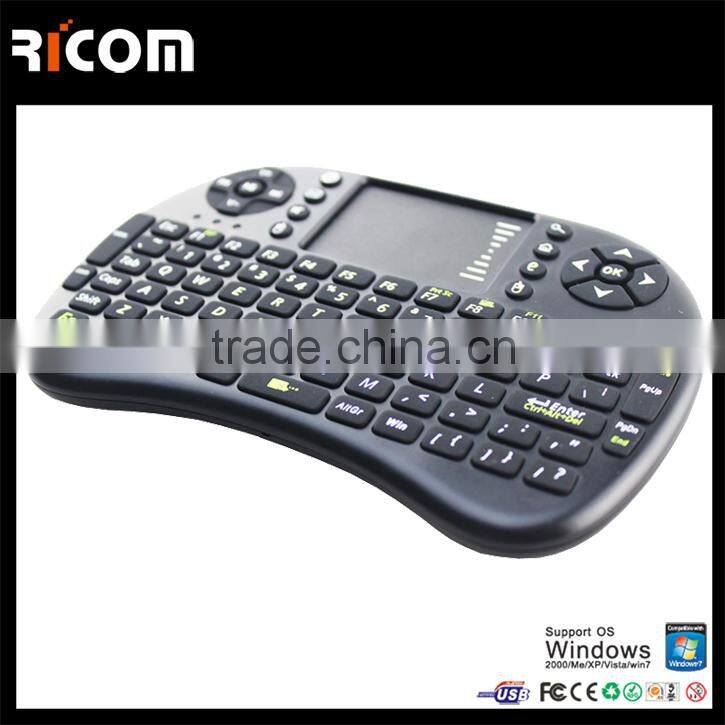 mini wireless keyboard with touch pad,wireless keyboard with built in mouse--T2--Shenzhen Ricom
