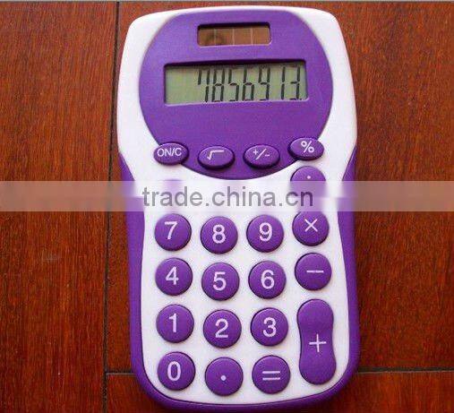 new design 8 digits dual power promotion gift pocket calculator