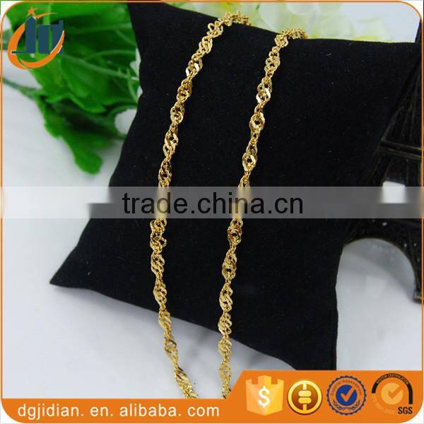 New 18K Real Gold Filled Classical Necklace Stainless Steel Chains 18K stamp For Men Women Necklaces