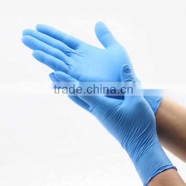 Black nitrile gloves with CE,FDA standard
