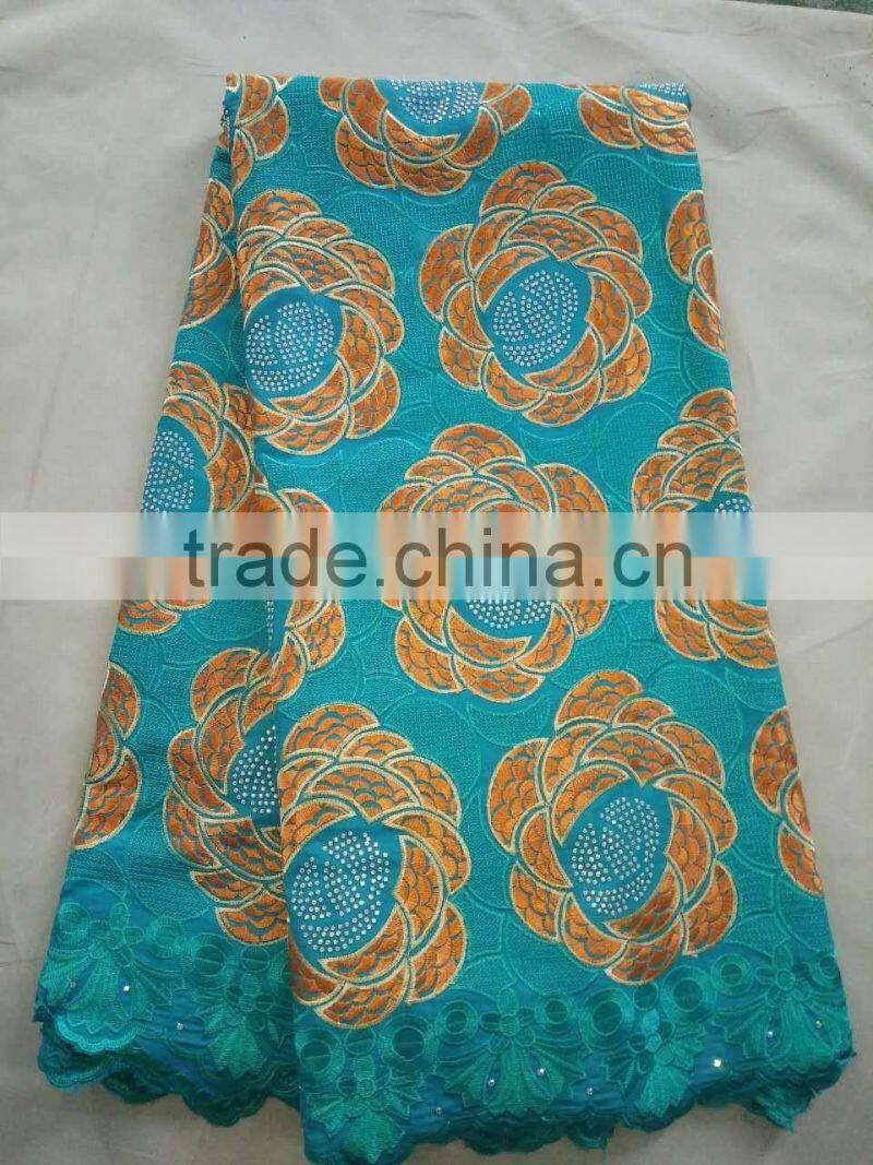 2016 Most Popular Heavy Afican Swiss Voile Lace